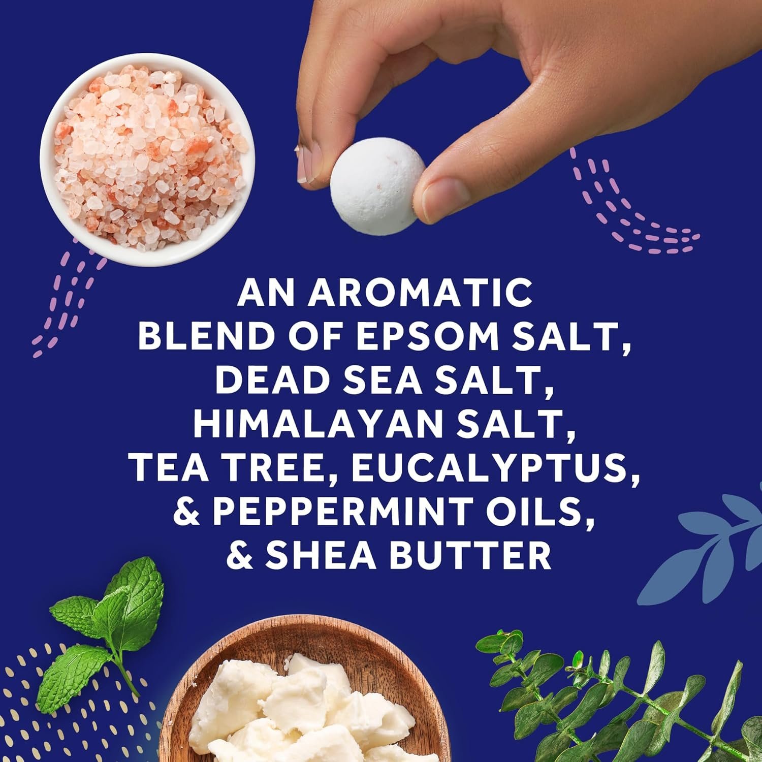 Amopé Pedi Perfect Rejuvenating Foot Soak Foot Bath Bombs, Relaxing Foot Spa Fizzies with Epsom salt, Dead Sea  Himalayan Salt, Tea Tree Oil, Shea Butter to Soothe, Hydrate  Soften Tired Feet, 28 ct