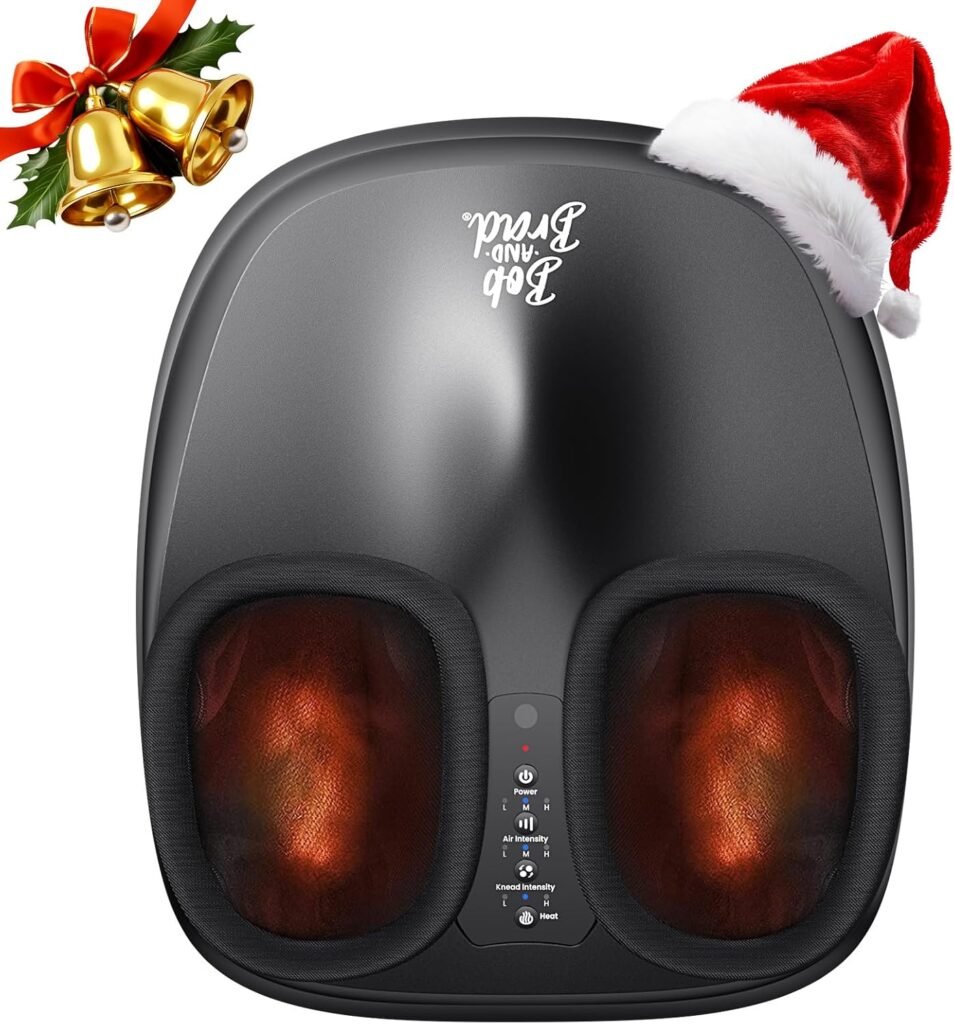 BOB AND BRAD Lite Foot Massager with Heat, Christmas Gifts for Women Men,FSA/HSA Eligible, Shiatsu Deep Kneading, 3 Heating Levels, Electric Feet Massager Machine