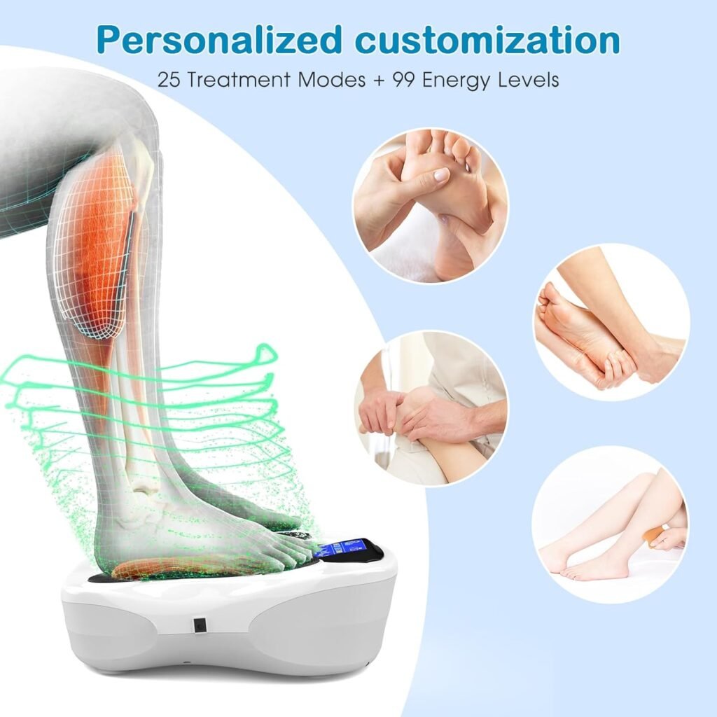 Creliver Foot Nerve Muscle Stimulator Pro, TENS  EMS Foot Massager for Neuropathy, Circulation and Body Pain Relief, Electric Feet Legs Blood Circulation Machine, FSA or HSA Eligible