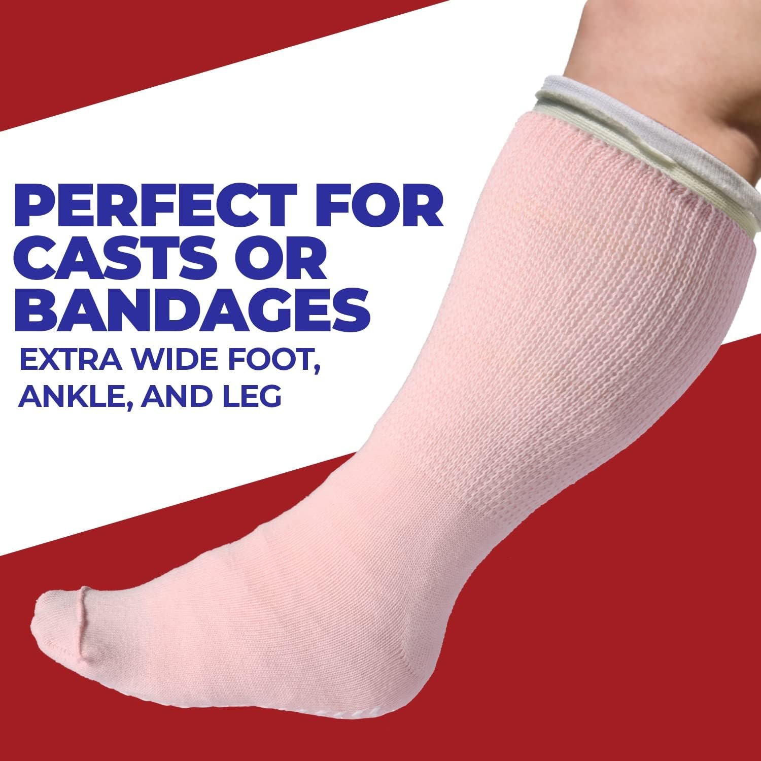 Extra Wide Socks for Swollen Feet, Diabetic Socks for Men, Hospital Socks, Extra Wide Bariatric Socks, Non Slip Socks Mens and Womens, Diabetic Socks for Men, Wide Socks Men - 2 Pairs Black