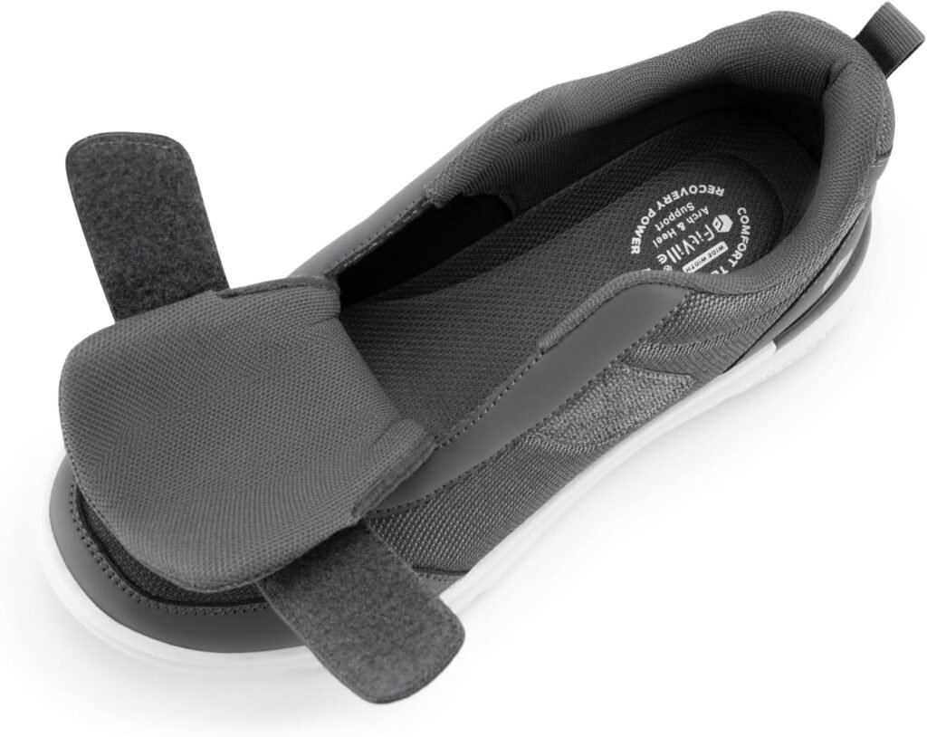FitVille Diabetic Shoes for Men Extra Wide Width, Swollen Feet Shoes for Neuropathy Walking Shoes for Diabetics Pain Relief