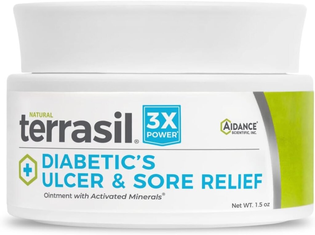 terrasil Foot Ulcer Cream Sore Relief, Natural Relief Fast Soothing Treatment, Cream for Ulcers, Foot Ulcers Sores. 3X Action (1.5 oz)