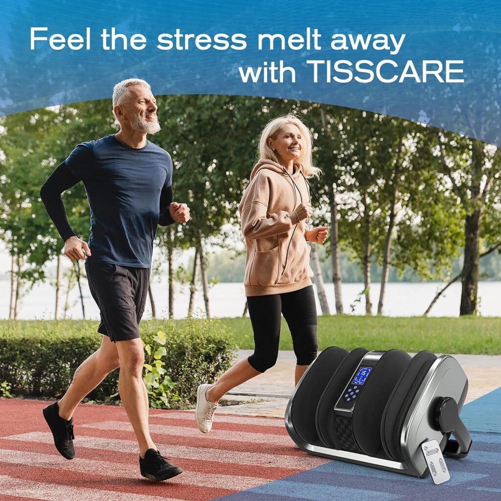 TISSCARE Shiatsu Foot Massager with Heat: Foot Massager for Plantar Fasciitis, Neuropathy, Circulation and Pain Relief for Foot Calf Ankle Leg with Deep Kneading Christmas Gifts for Women and Men