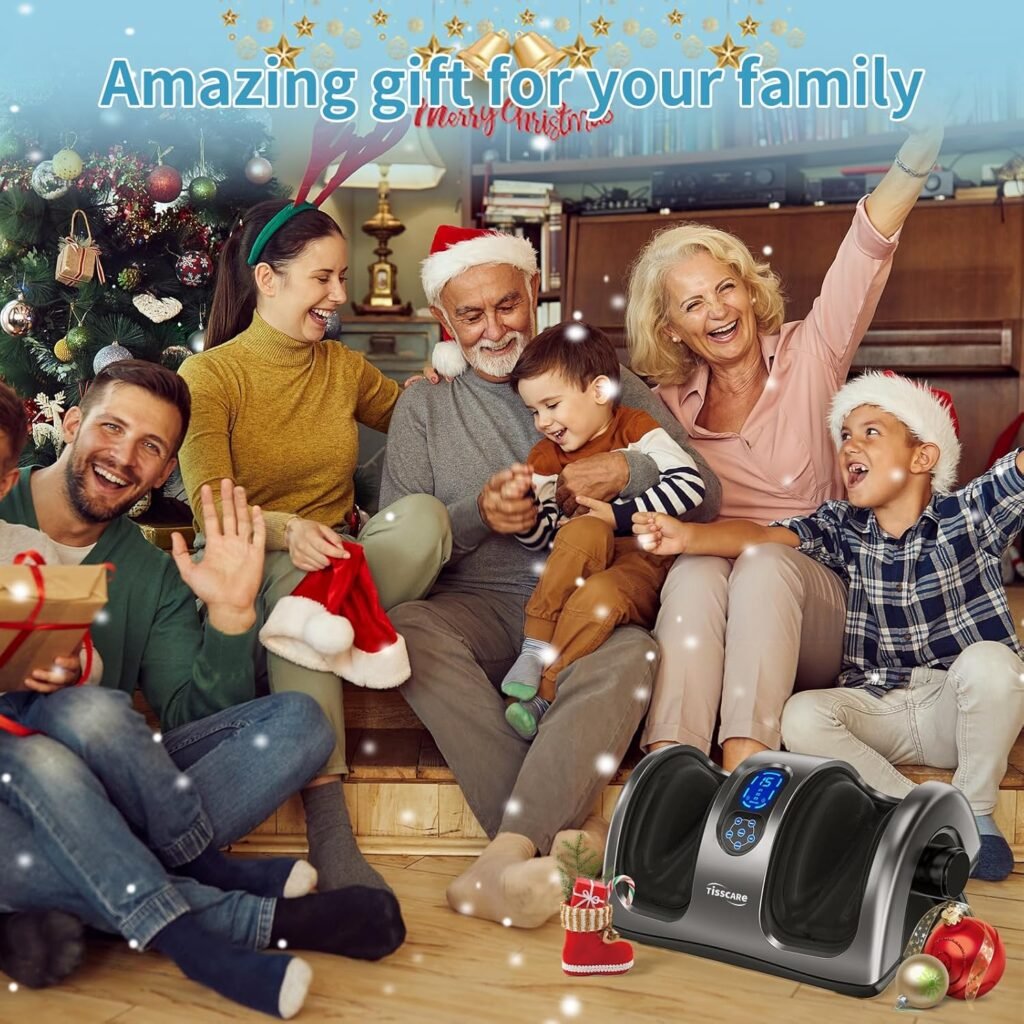 TISSCARE Shiatsu Foot Massager with Heat: Foot Massager for Plantar Fasciitis, Neuropathy, Circulation and Pain Relief, Massage Feet/Leg/Calf/Ankle at Home/Office, Christmas Gifts for Women and Men