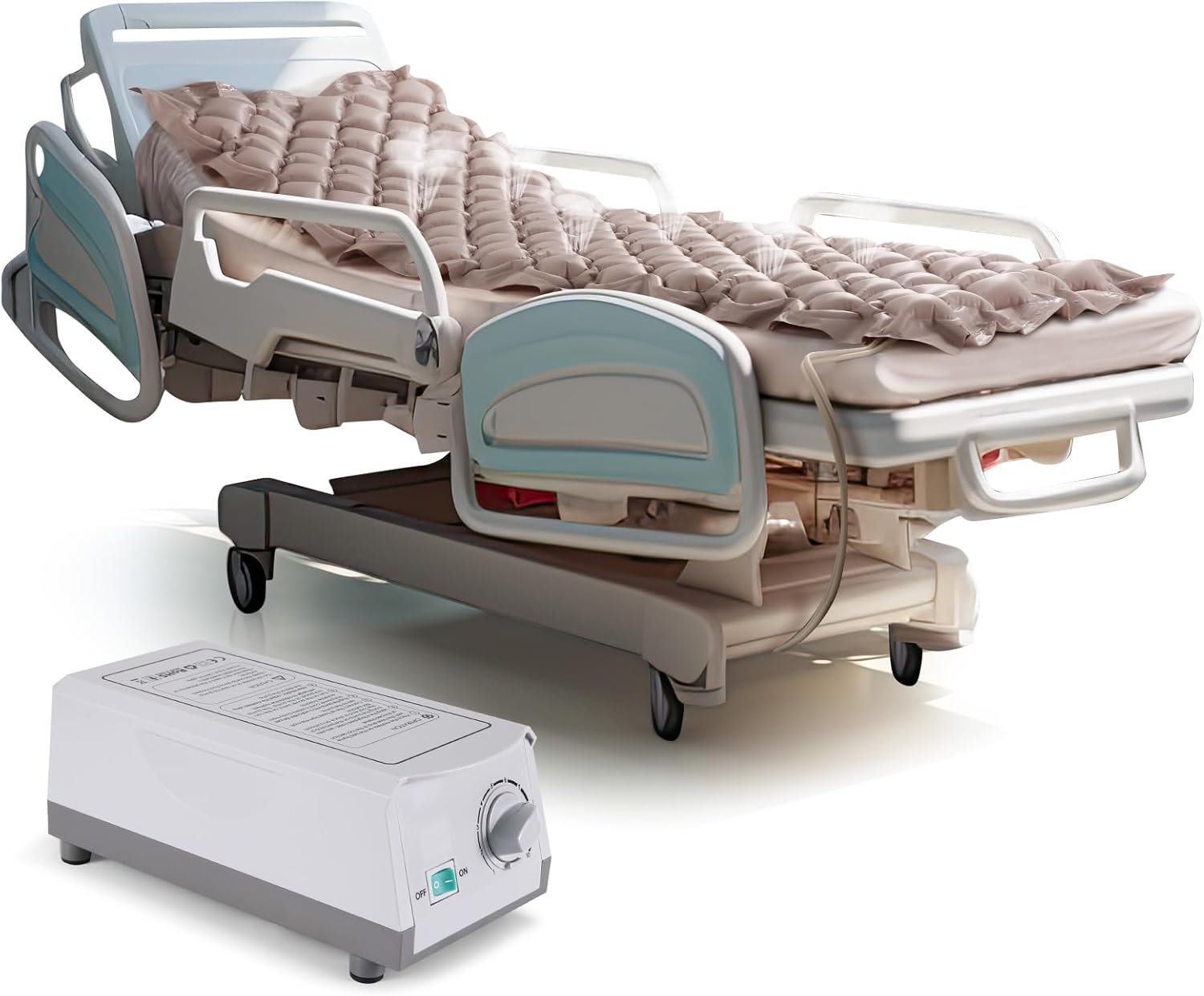 Careboda Alternating Pressure Mattress Anti Decubitus Air Pads with Electric Quiet Pump System, Pressure Sore Pad and Bed Sore Prevention, Air Mattress for Hospital Bed and Home Use