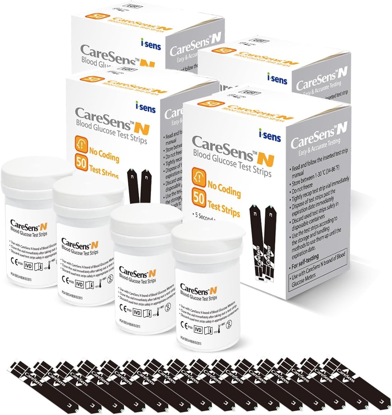 CareSens N Blood Glucose Test Strips (50 ct) - Only for CareSens N Family Meter Kits…