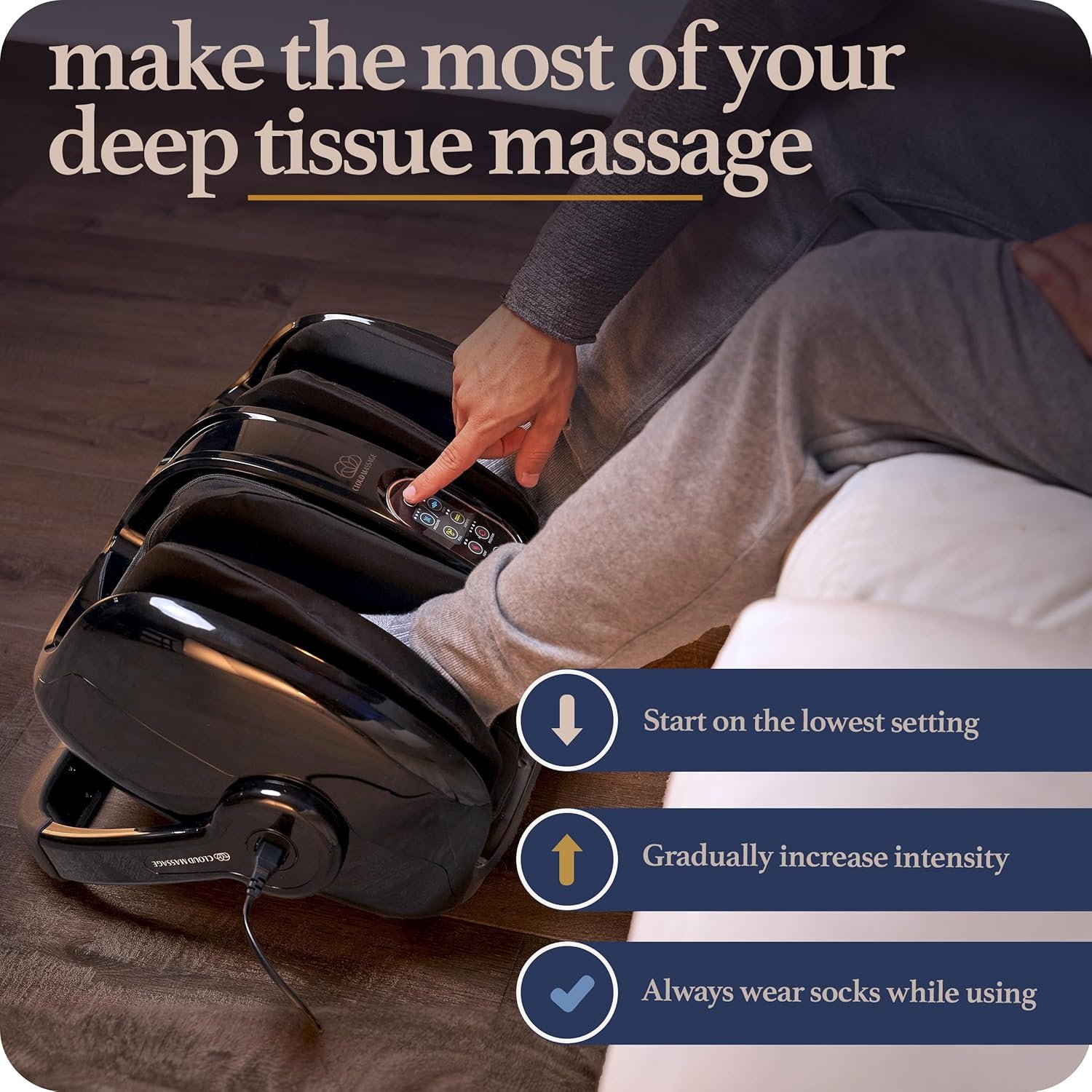 Cloud Massage Shiatsu Foot Massager with Heat, Office/Home Feet  Calf Massager for Plantar Fasciitis, Neuropathy, Circulation, Pain Relief, Remote Control, Gifts for Women/Men, FSA HSA Eligible