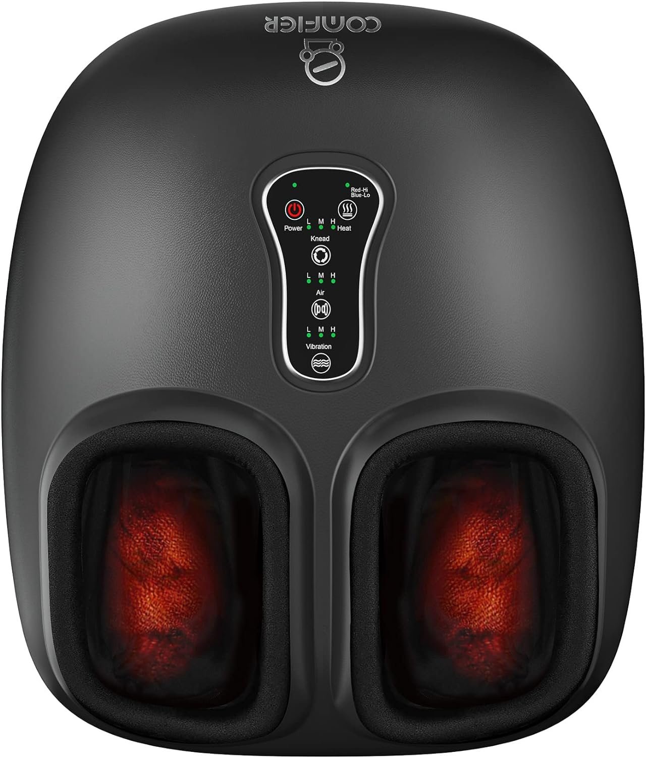 COMFIER Shiatsu Foot Massager with Heat, Vibration,Rolling Compression Feet Massager Machine,Gifts for Her,Him Fits Size up to 13“ Multiple Modes