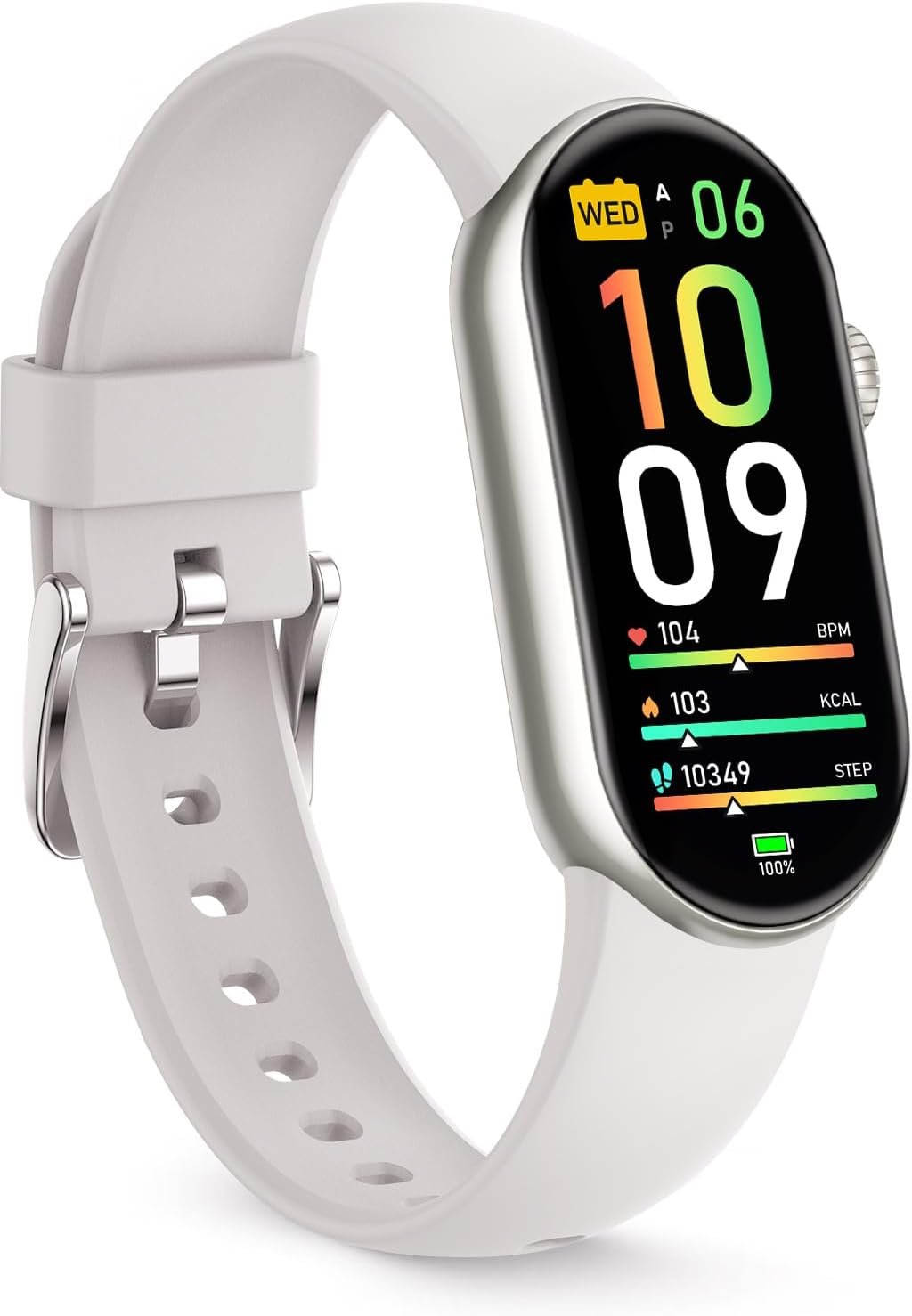 FITVII Ole Fitness Tracker, 1.6 AMOLED Fitness Watch with 24/7 Heart Rate and Blood Pressure Monitor, Blood Oxygen Sleep Tracking Step Calories Counter IP68 Waterproof Activity Tracker for Women Men