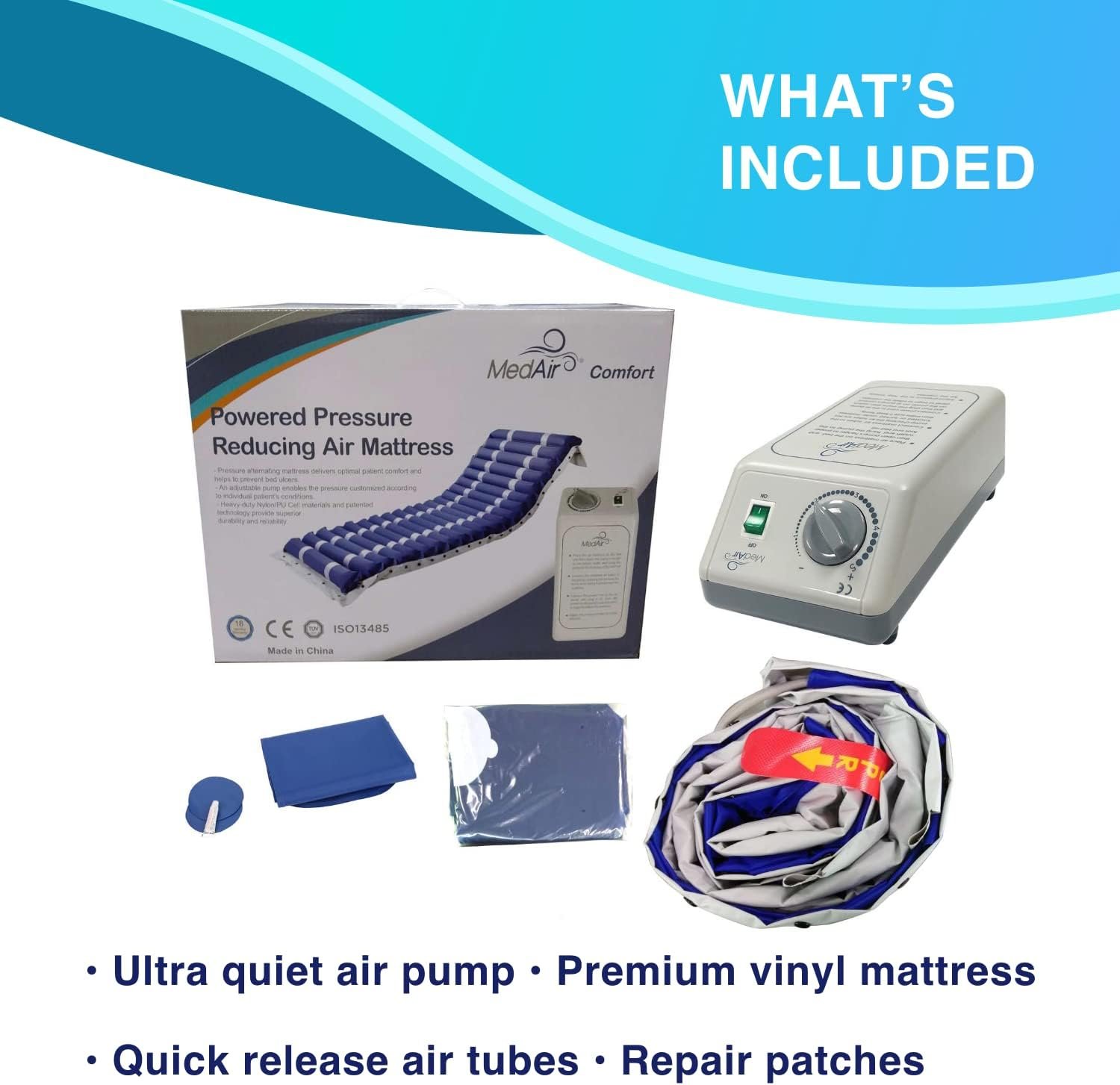 MedVance Comfort Alternating Air Pressure Mattress Pad with Ultra Quiet Alternating Pump (Mattress  Pump only) | Pressure Sore/Ulcer Prevention and Relief | Use on Medical, Hospital, or Standard Bed