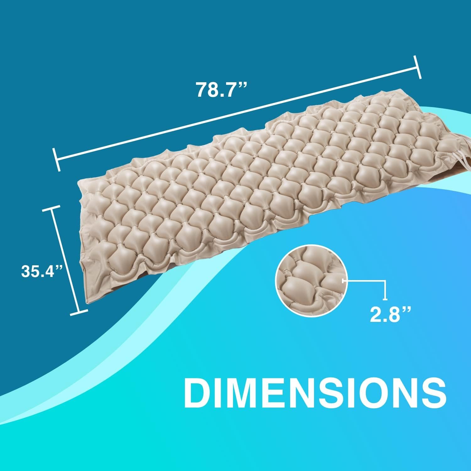MedVance Premium Alternating Air Pressure Mattress Pad with Ultra Quiet Alternating Pump | Pressure Sore and Ulcer Prevention and Relief | Use on Medical, Hospital, or Standard Bed