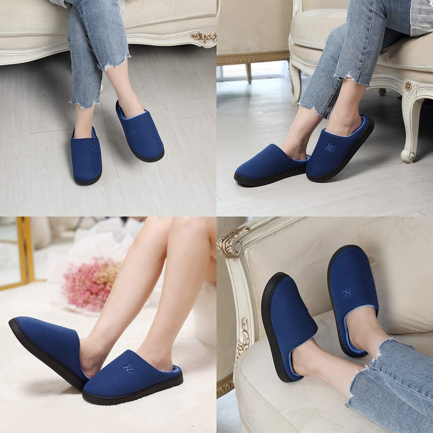 Memory Foam Slippers for Womens and Mens Casual House Shoes