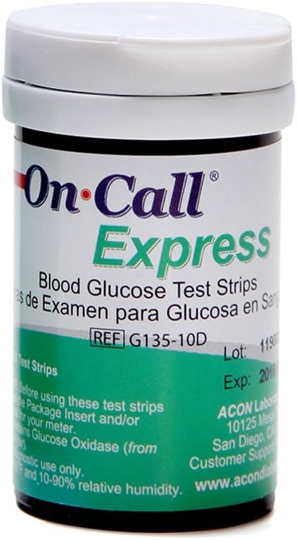 On Call Express Blood Glucose Test Strips (50 Count)