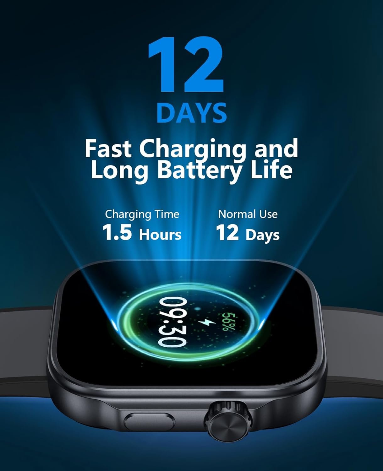 Smart Watch, PPG Blood Pressure Monitor, AI Running Plan, 3ATM Waterproof Fitness Tracker, 1.99 AMOLED Display, Heart Rate Blood Oxygen Sleep Monitoring, Smartwatch Compatible with Android and iOS