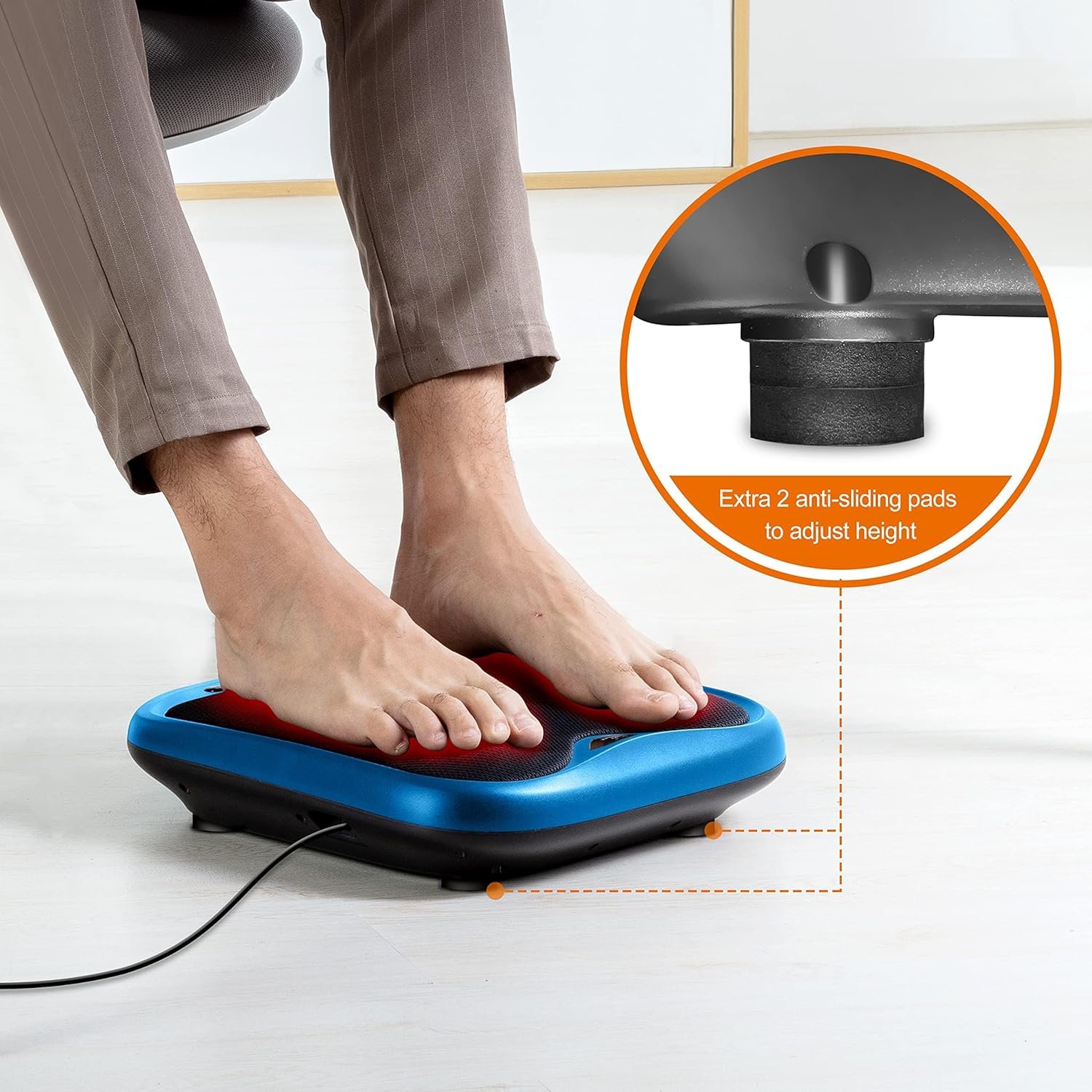 Snailax Shiatsu Foot Massager with Heat, FSA HSA Eligible, Washable Cover Kneading Foot  Back Massager, Heated Foot Warmer, Electric Feet Massager Machine for Plantar Fasciitis,Foot
