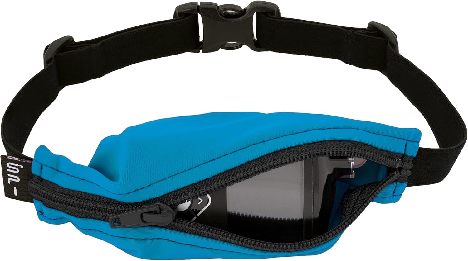 SPIbelt Kids Pocket Belt, Expandable Pocket, Adjustable Waist, No Bounce, No Logo Band, Fuchsia with Black Zipper