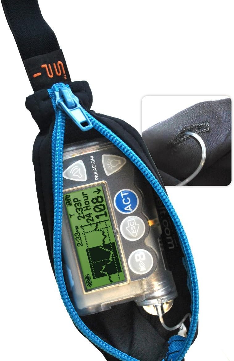 SPIbelt Kids Pocket Belt, Expandable Pocket, Adjustable Waist, No Bounce, No Logo Band, Fuchsia with Black Zipper