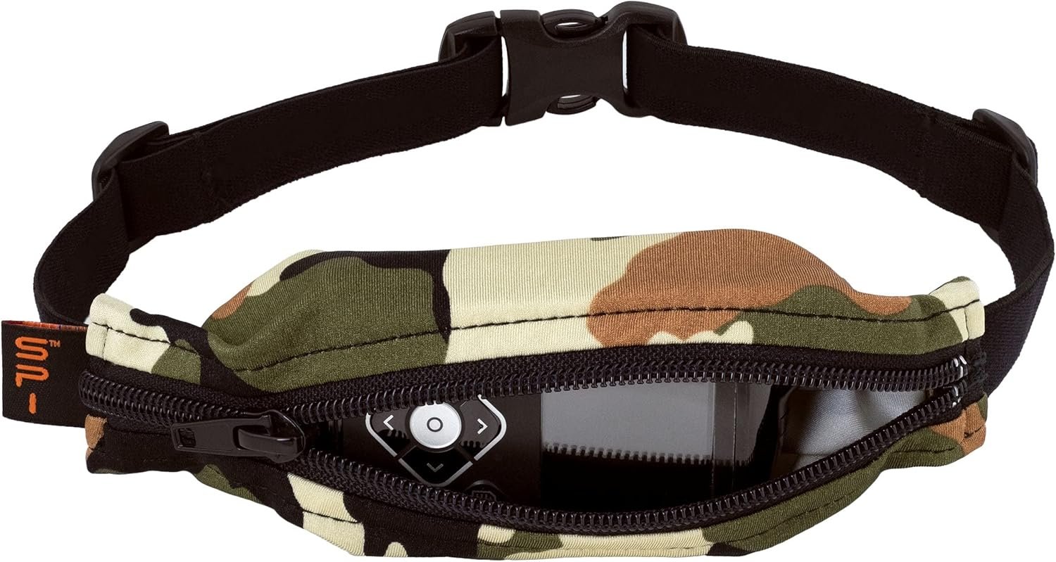 SPIbelt Kids Pocket Belt, Expandable Pocket, Adjustable Waist, No Bounce, No Logo Band, Fuchsia with Black Zipper