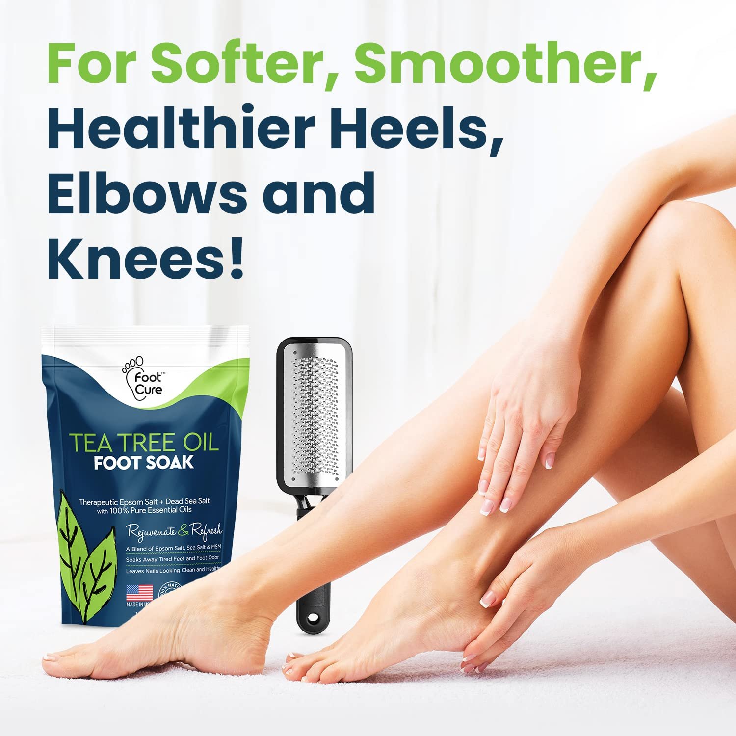 Tea Tree Foot Soak, Callus Remover Gel - Extra Strength Callus Remover Gel  Foot Soak With Epsom Salts For Calluses, Dry Cracked Heels, Toenail Fungus  Odor - Pedicure for Tired Feet