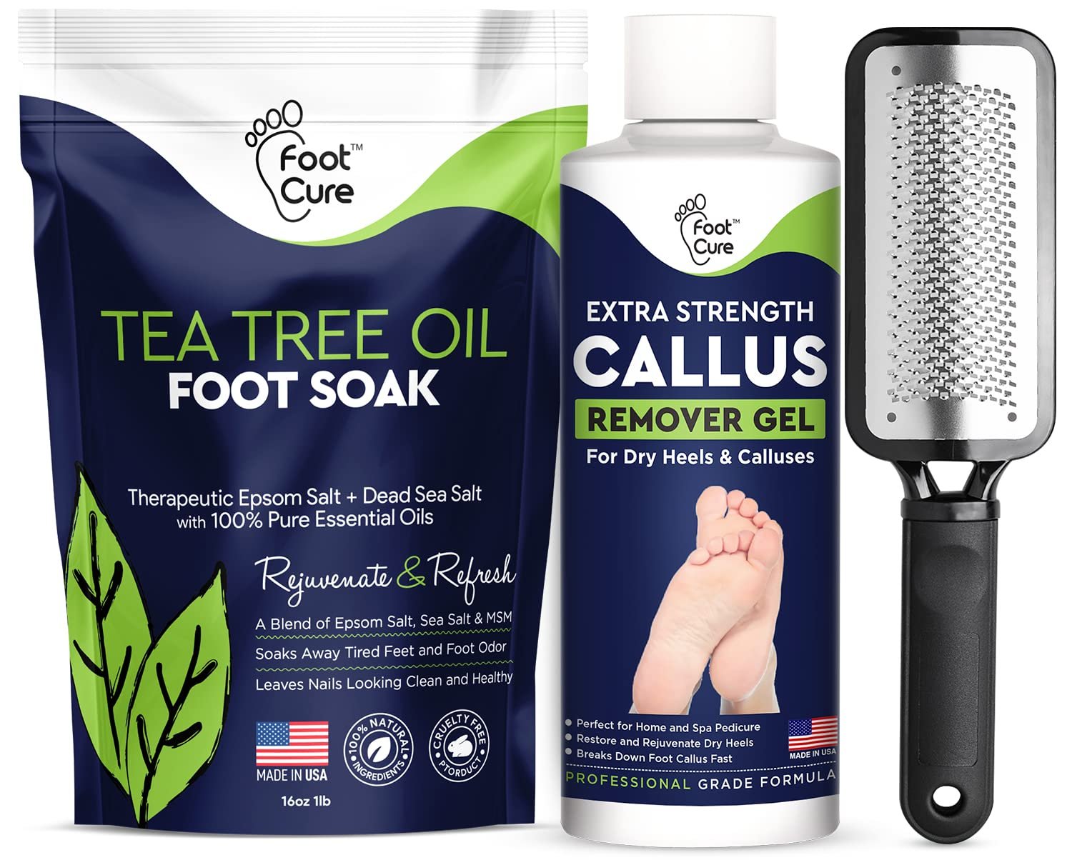 Tea Tree Foot Soak, Callus Remover Gel - Extra Strength Callus Remover Gel  Foot Soak With Epsom Salts For Calluses, Dry Cracked Heels, Toenail Fungus  Odor - Pedicure for Tired Feet