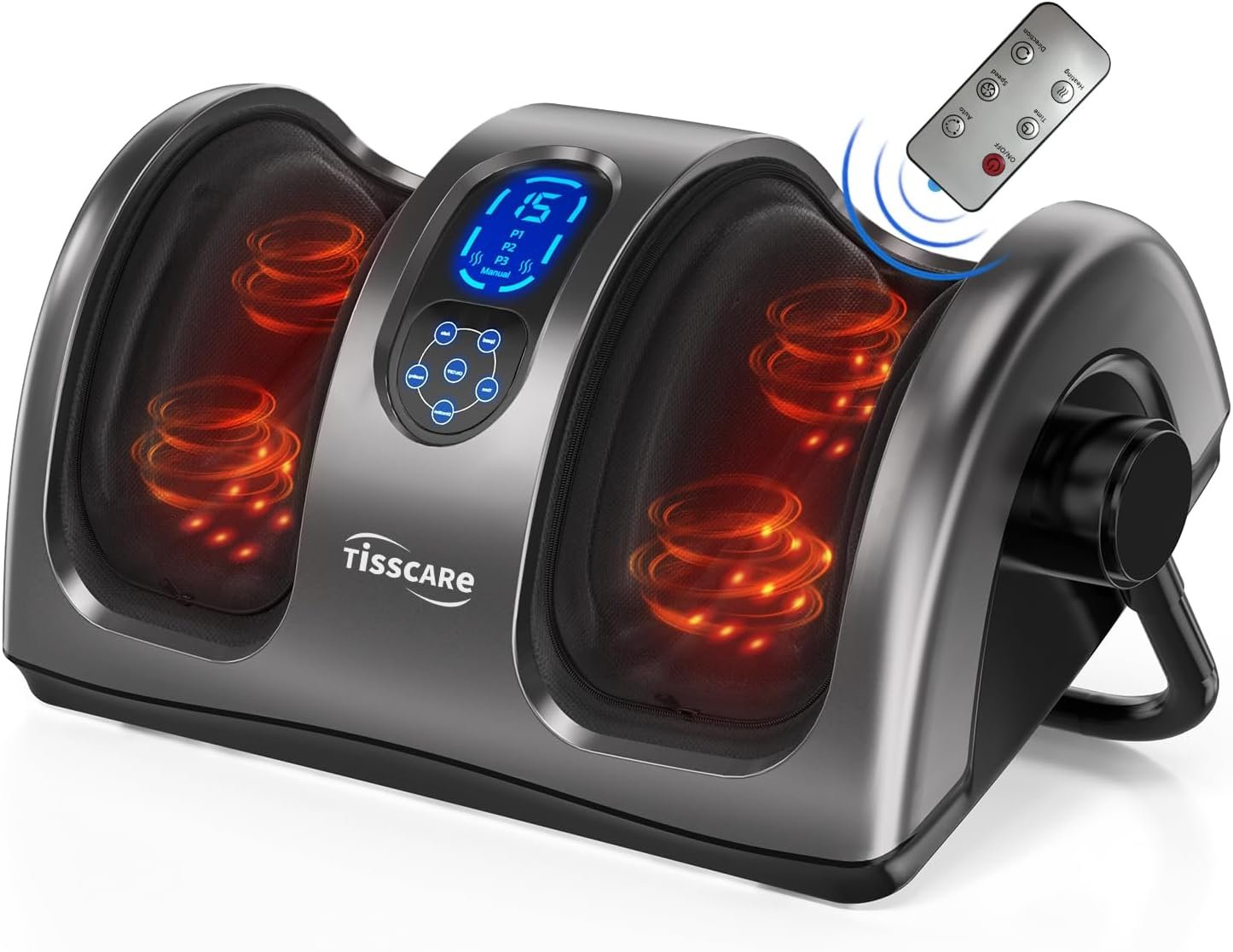 TISSCARE Shiatsu Foot Massager with Heat: Foot Massager for Plantar Fasciitis, Neuropathy, Circulation and Pain Relief, Massage Feet/Leg/Calf/Ankle at Home/Office, Valentines Day Gifts for Women/Men