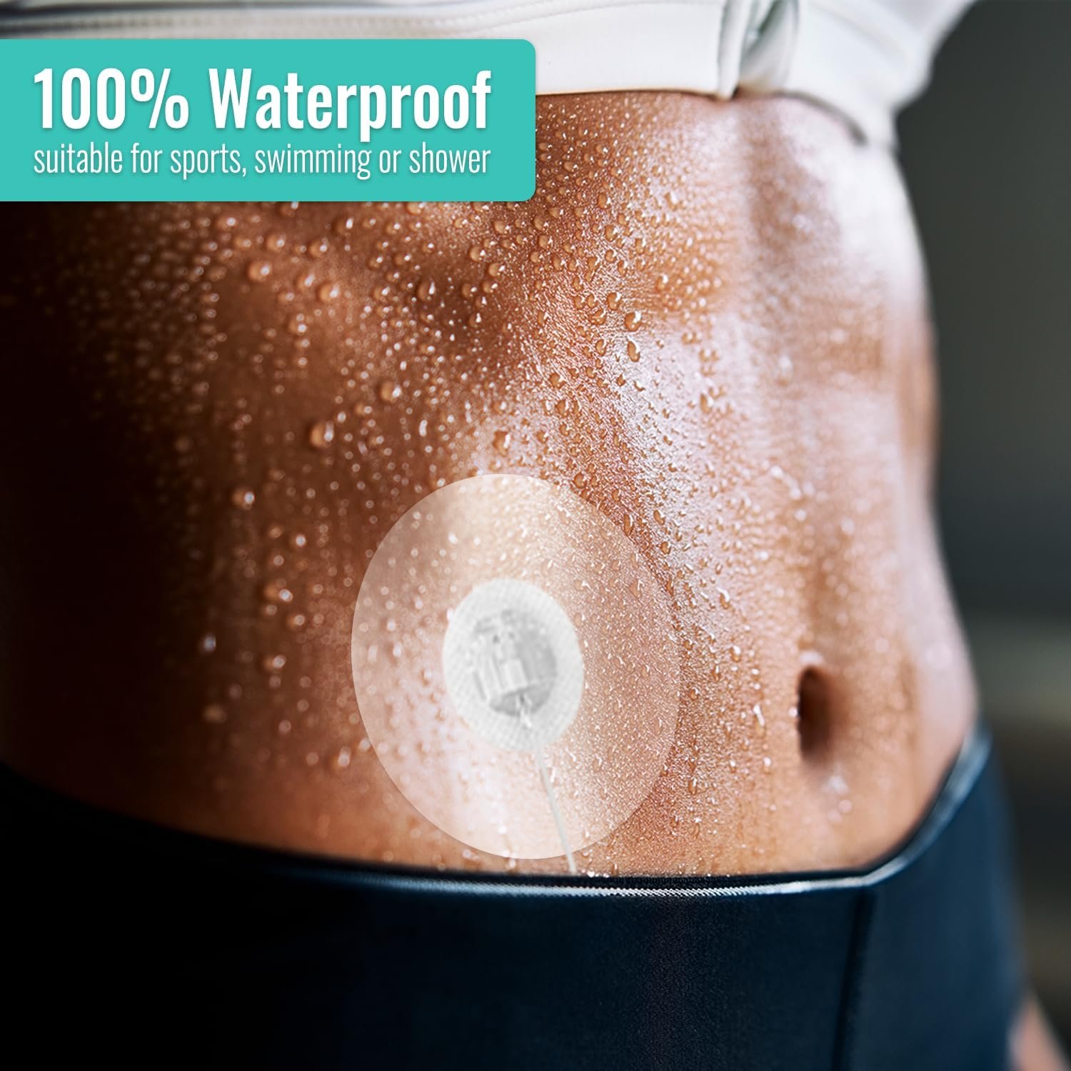 Universal Adhesive Patches for CGM and Insulin Pumps, 0.8-Inch Hole, 20 Pack Waterproof 10-14Days  Breathable Clear Patches, Pre-Cut Adhesive Tape, CGM Protection,Skin-Friendly Patches.
