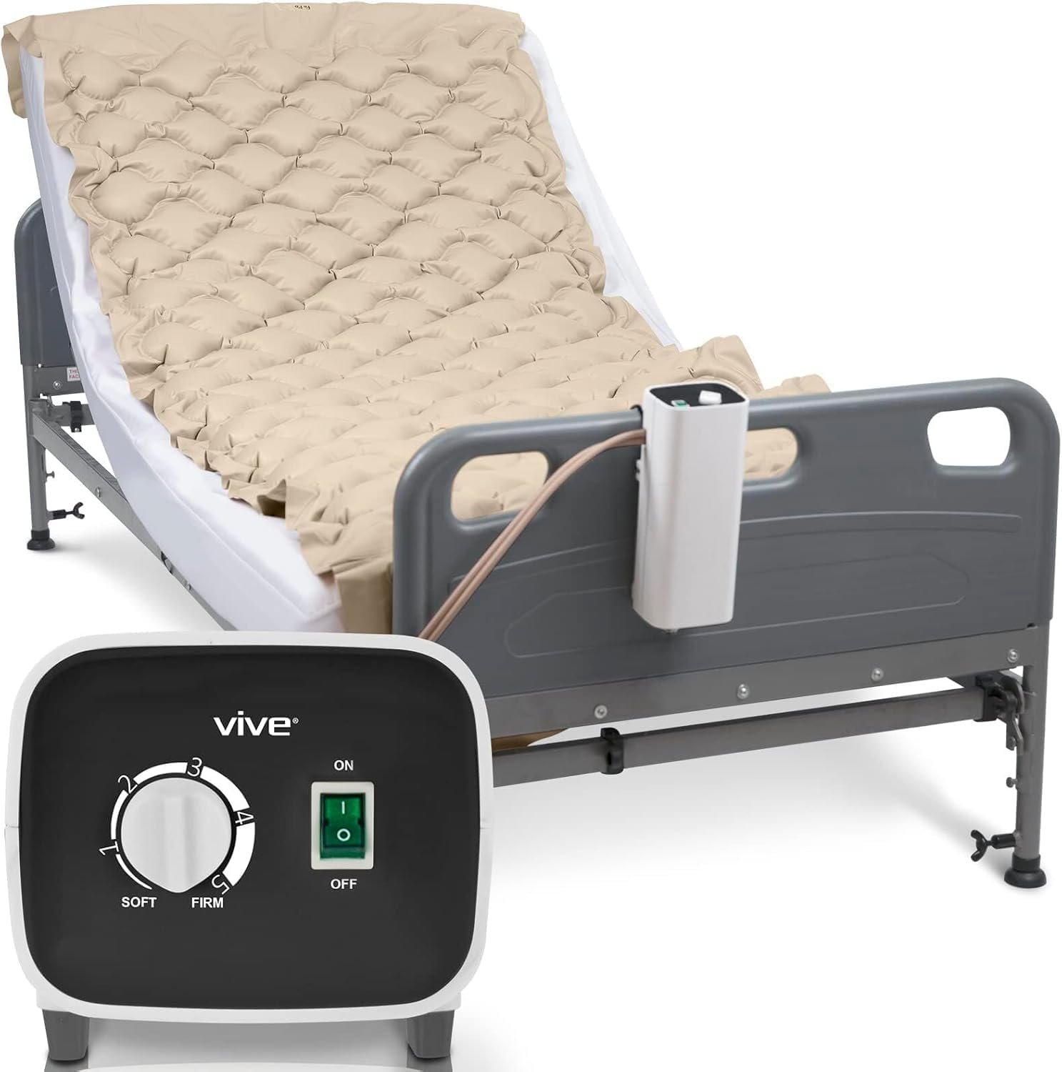 Vive Alternating Air Pressure Mattress Pad - The Original Bed Sore Prevention Solution - Hospital  Home Mattress Topper - Includes Waterproof, Heat Resistant Ulcer Cushion Pad  Whisper Quiet Pump