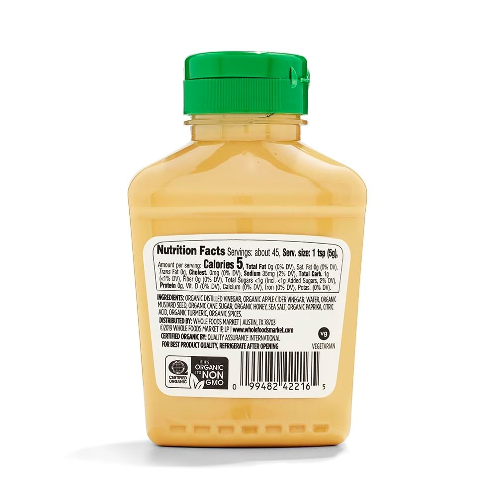 365 by Whole Foods Market, Mustard Honey Organic, 8 Ounce
