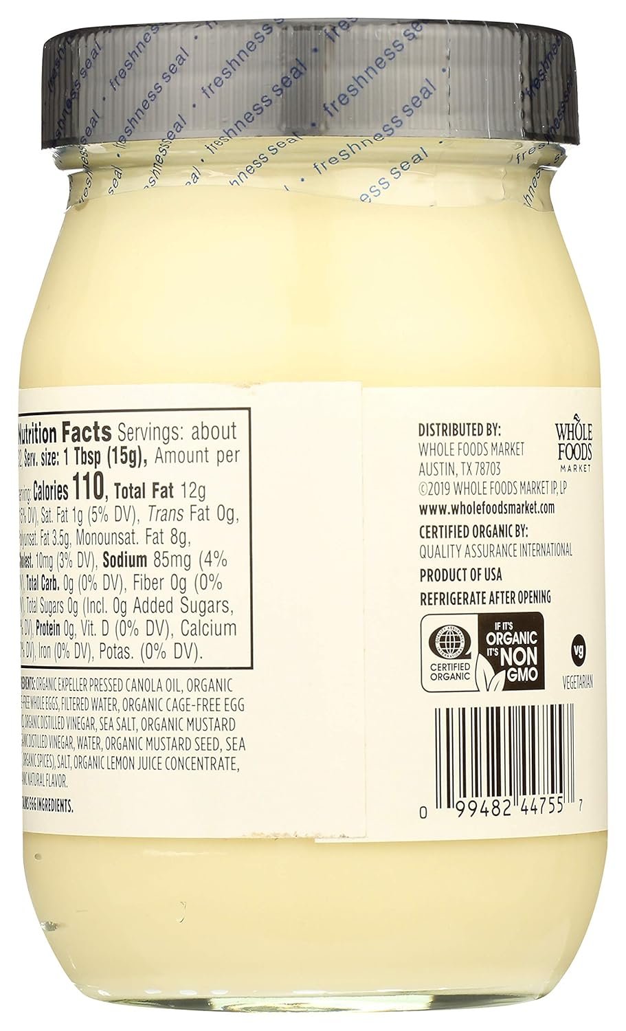 365 by Whole Foods Market, Organic Mayonnaise, 16 Fl Oz