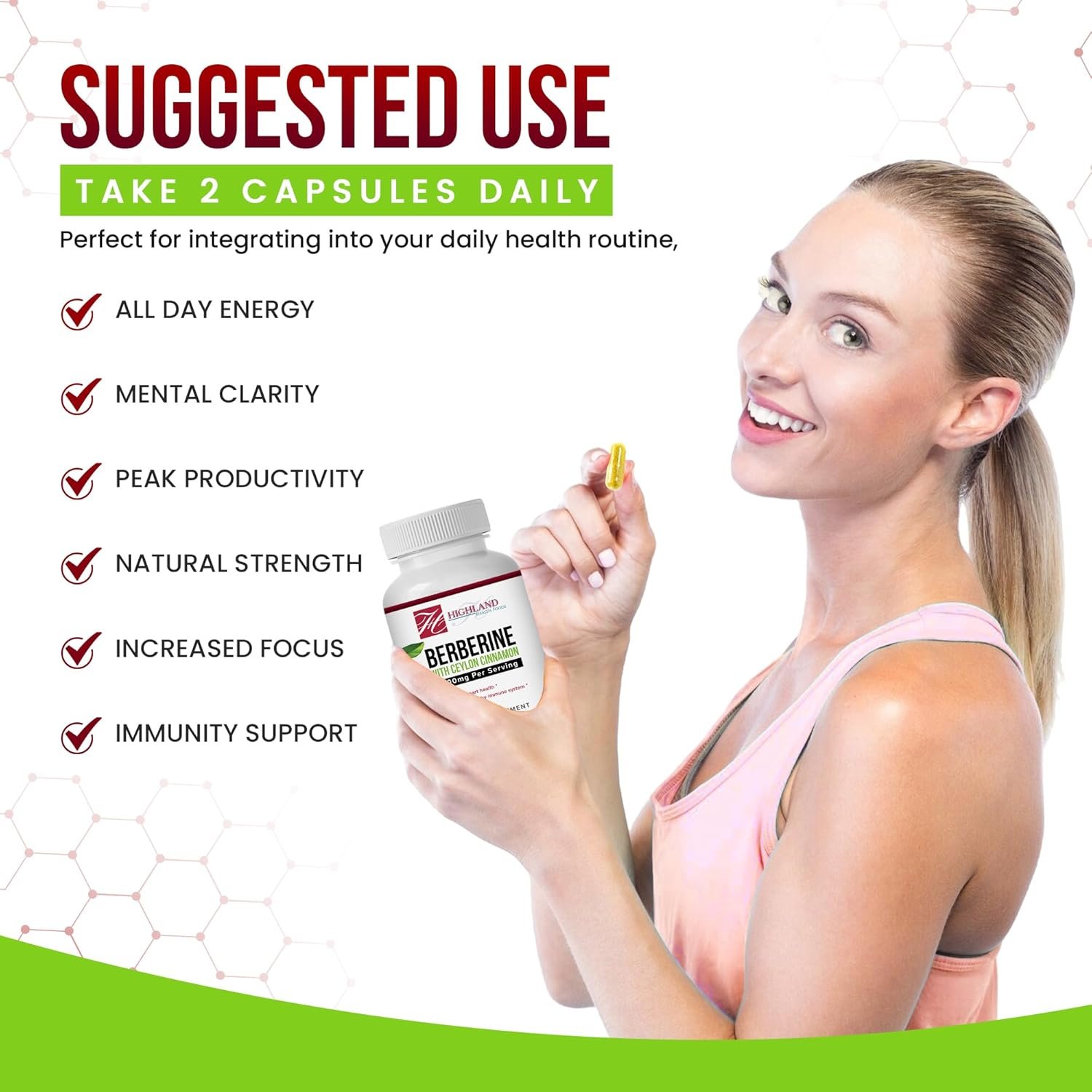 Berberine 1200mg with Ceylon Cinnamon - Berberine HCL and True Cinnamon for Blood Sugar and Metabolic Support - Non-GMO and Vegan Formula - Natural Support for Healthy Lifestyle