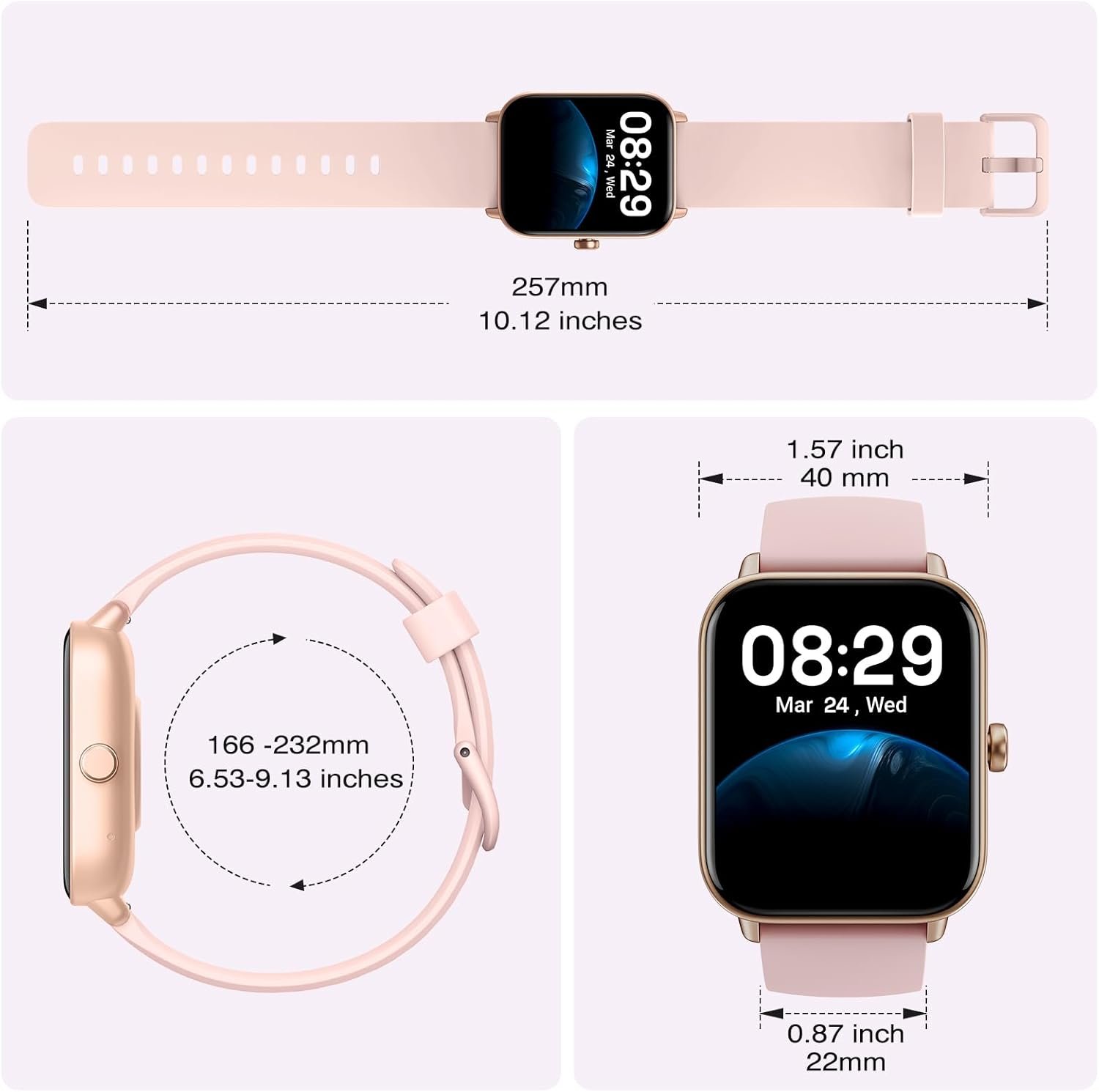ENOMIR Smart Watch for Women Men with Bluetooth Call,Smartwatch with Alexa Built-in,Heart Rate SpO2 Sleep Monitor,5ATM Waterproof,Step Calorie Activity Trackers and Smartwatches for iOSAndroid Phones