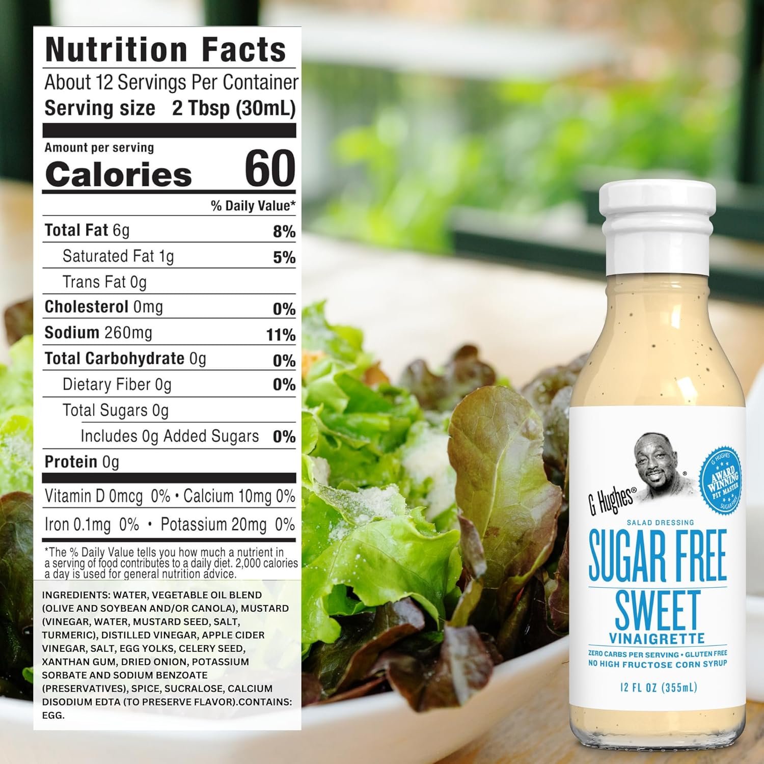 G Hughes Sugar Free, Salad Dressing Bundle - Gluten Free Salad Dressings, Low Carb Healthy Salad Dressing - 12 Oz Bottles (4-Pack Honey Dijon, Sweet, Raspberry,  Balsamic)