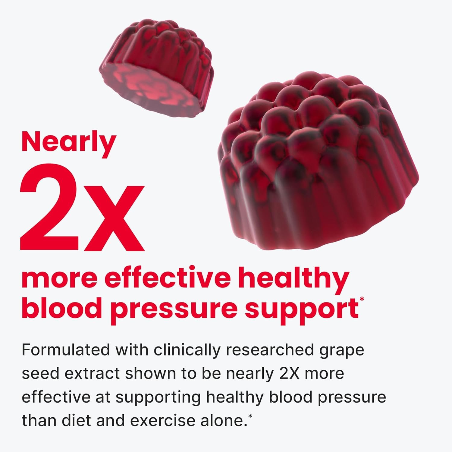 humanN SuperBeets Heart Gummies - Beet Gummy with Energy Support, Grape Seed Extract  Beetroot Powder, Sugar Free - Pomegranate Berry Flavor, 60 Count