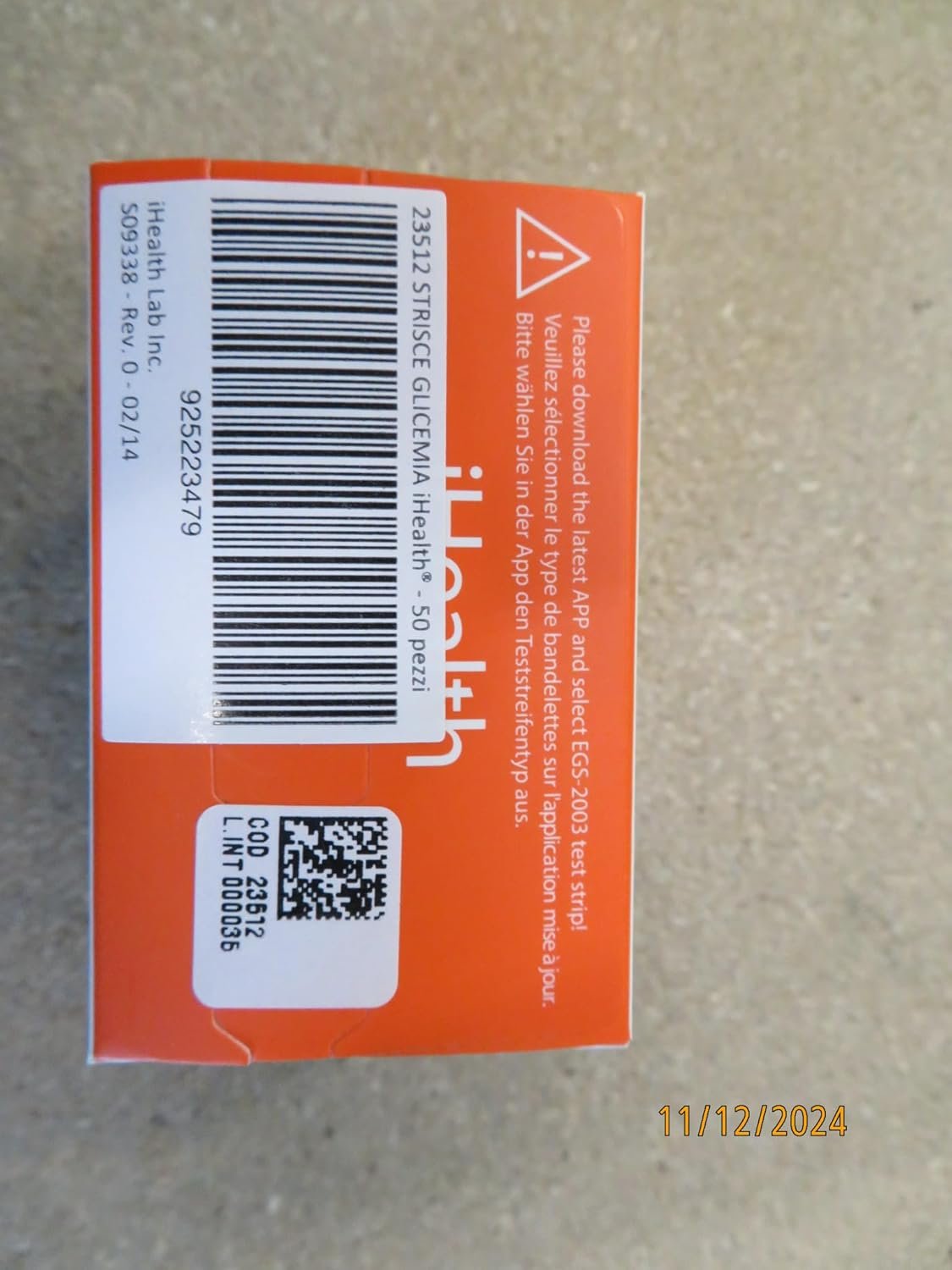 iHealth Blood Glucose Test Strips (50 Count), No Coding Blood Sugar Test, Eligible for FSA Reimbursement, Precision Sugar Measurement for Diabetics, Strips Work Only in iHealth Glucose Meters