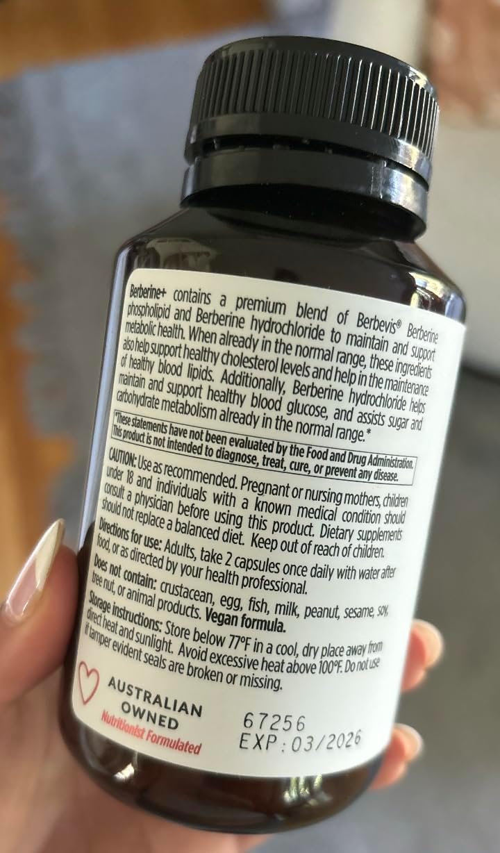 JSHealth Vitamins Berberine+ Formula — Berberine Supplement for Metabolic Health — Vegan, Gluten-Free  Non-GMO. (60 Tablets)