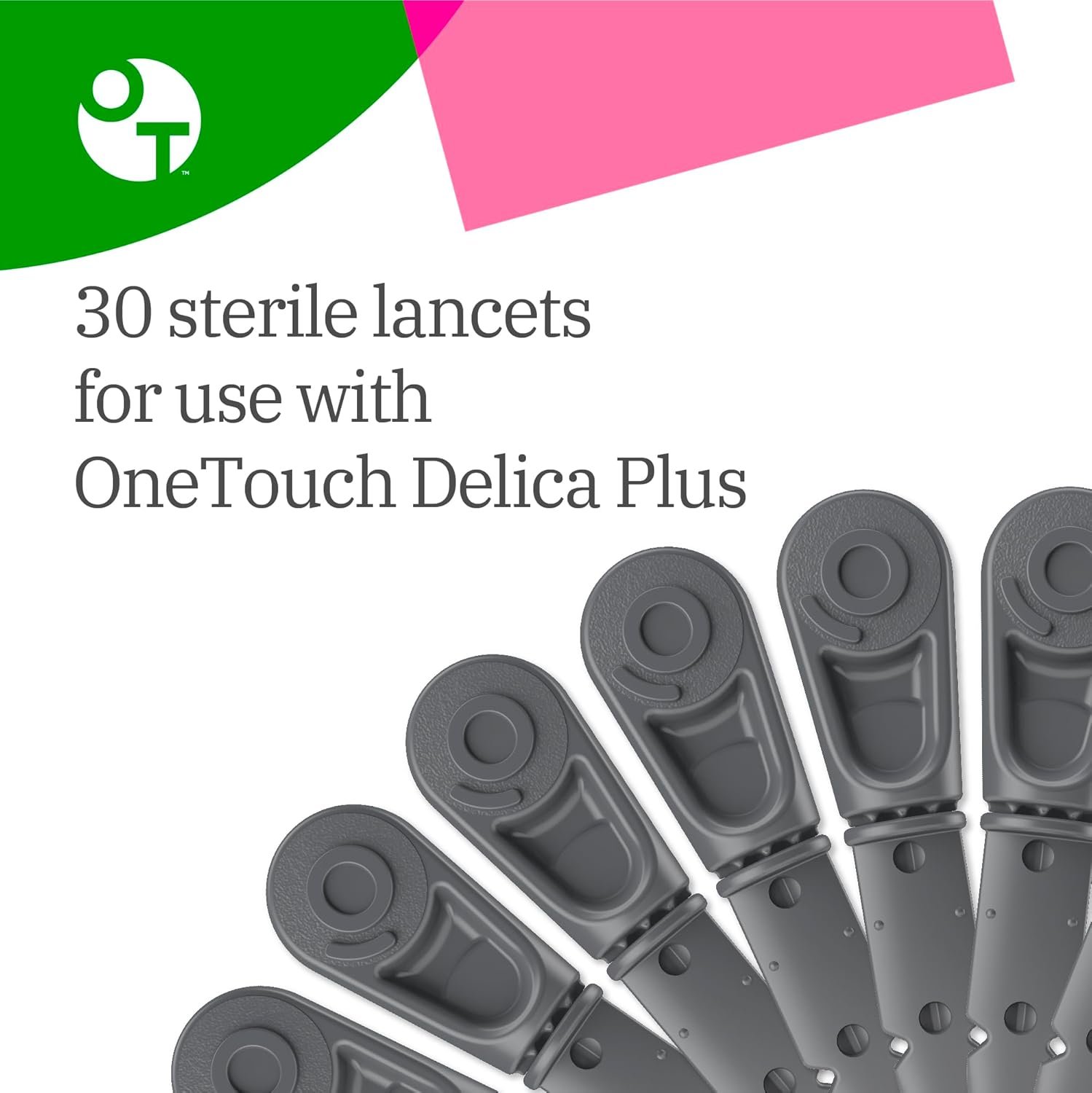 OneTouch Delica Plus Lancets and OneTouch Verio Test Strips Bundle | Includes 30 Test Strips  30 Lancets | Fine 30-Gauge Lancets for Diabetes Testing | Diabetic Supplies for Blood Sugar Monitor