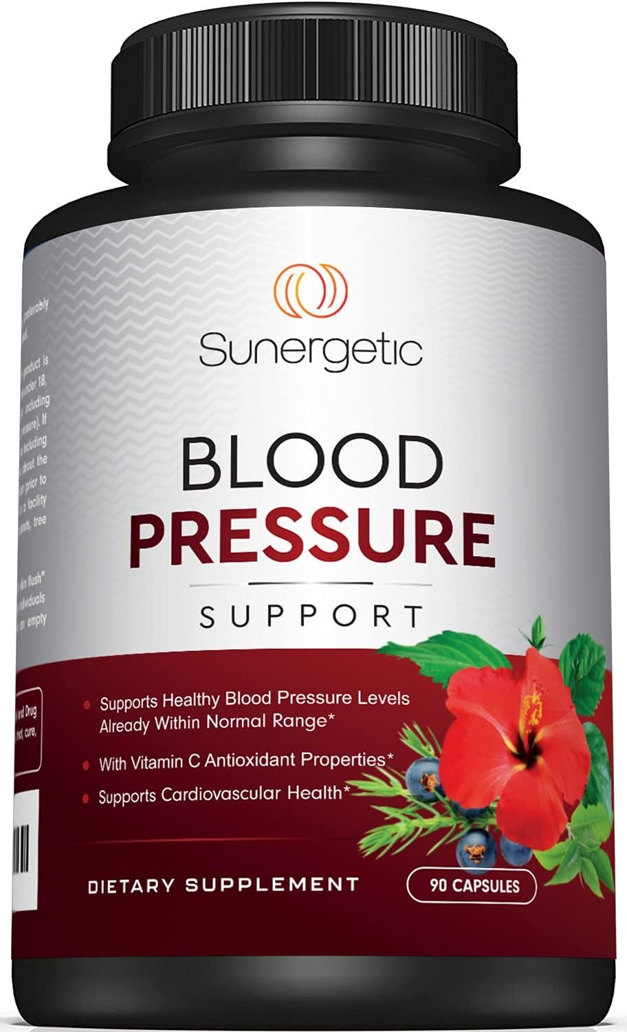 Premium Blood Pressure Support Supplement for Cardiovascular  Heart Health with Garlic, Hawthorn  Hibiscus (90 Capsules)