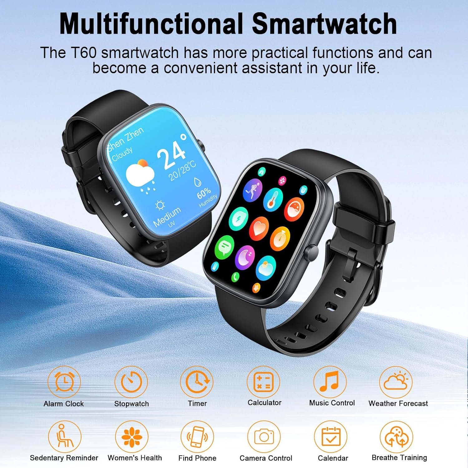 Smart Watch for Men Women (Answer/Make Call), 1.91 Smartwatch Fitness Activity Tracker, 112+Sports Step Counter Fitness Watch, Calories/Heart Rate/Spo2/Sleep Monitor, IP68 Waterproof for Android iOS