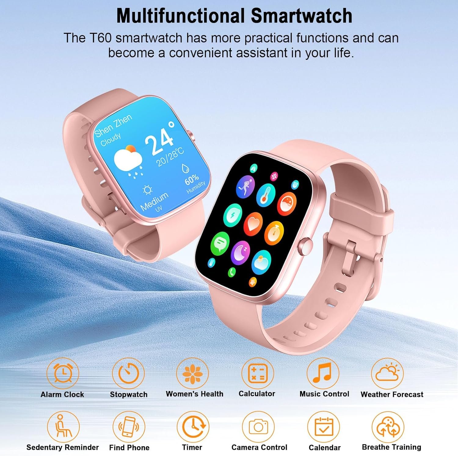 Smart Watch for Men Women (Answer/Make Call), 2024 HD 1.91Smartwatch Fitness Activity Tracker, 110+ Sports IP68 Waterproof, Heart Rate/Sleep Monitor/Pedometer/Calories, Fitness Watch for Android iOS