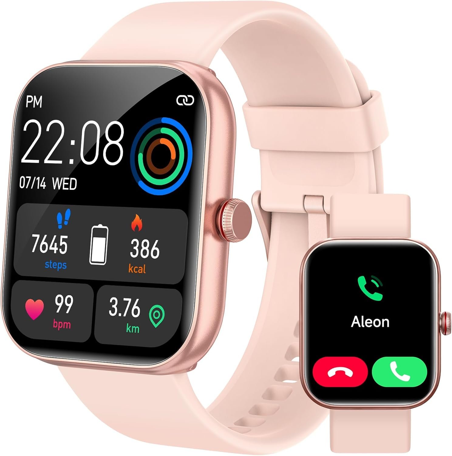 Smart Watch for Women, Smartwatch for iPhone  Android Bluetooth (Answer/Call) Built-in Alexa, 1.91 HD Fitness Tracker with 105+ Sport Modes, IP68 Waterproof, Sleep/Heart Rate/SpO2/Stress Monitor