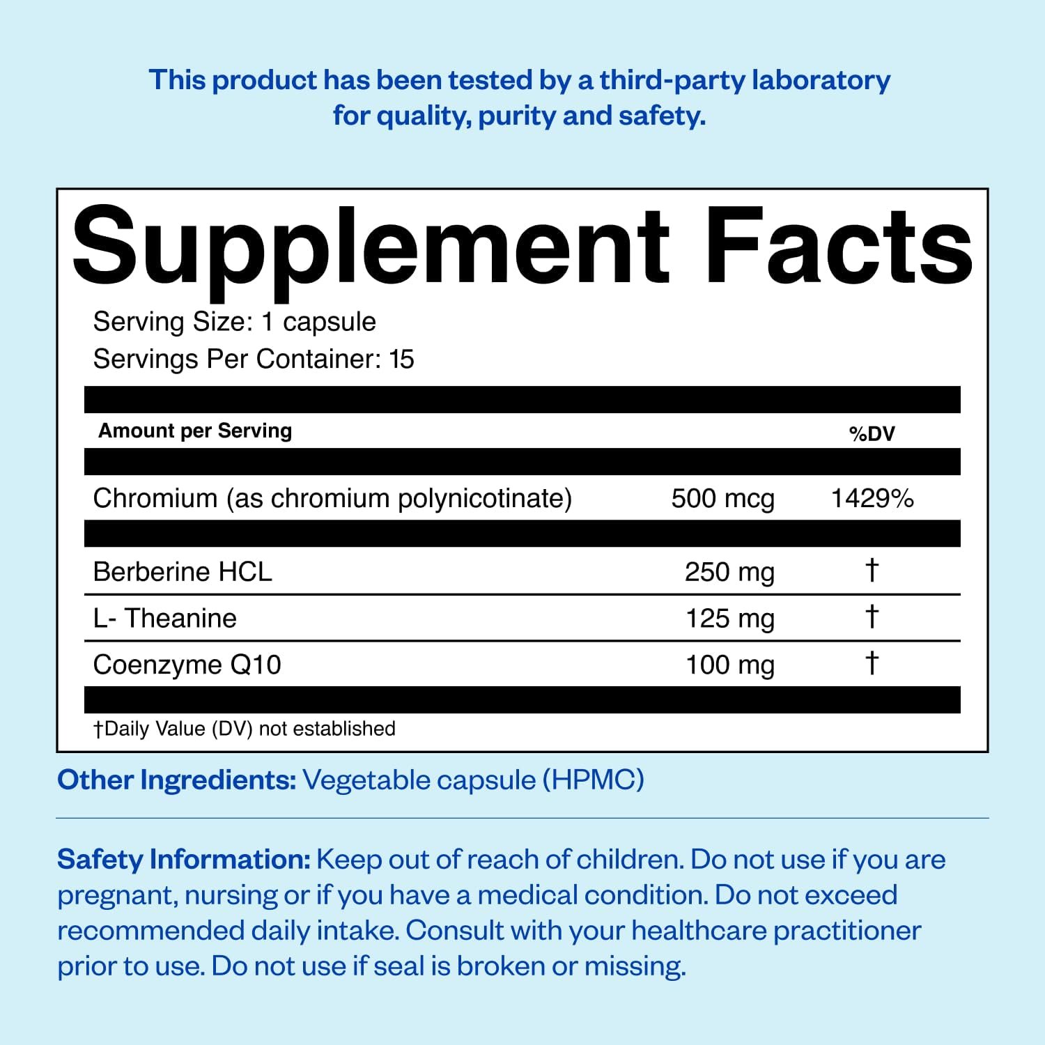 Sugarless Stop Sugar Cravings Supplement, Sugar Craving Blocker with Berberine, Chromium Picolinate, CoQ10  L-Theanine, Stop Cravings Formula, Non-GMO, Gluten-Free Travel Size 60 Count