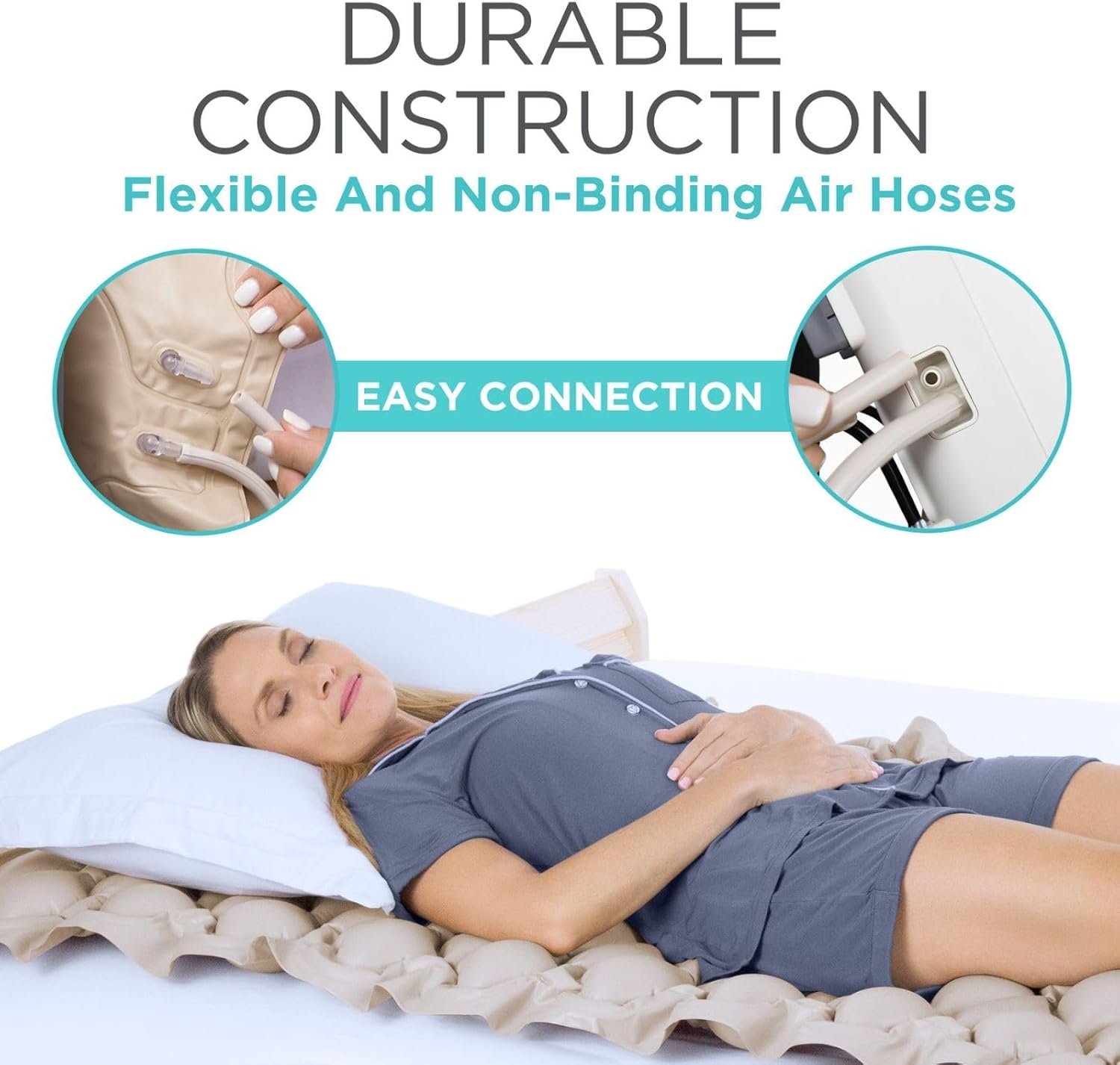 Vive Alternating Air Pressure Mattress Pad - The Original Bed Sore Prevention Solution - Hospital  Home Mattress Topper - Includes Waterproof, Heat Resistant Ulcer Cushion Pad  Whisper Quiet Pump