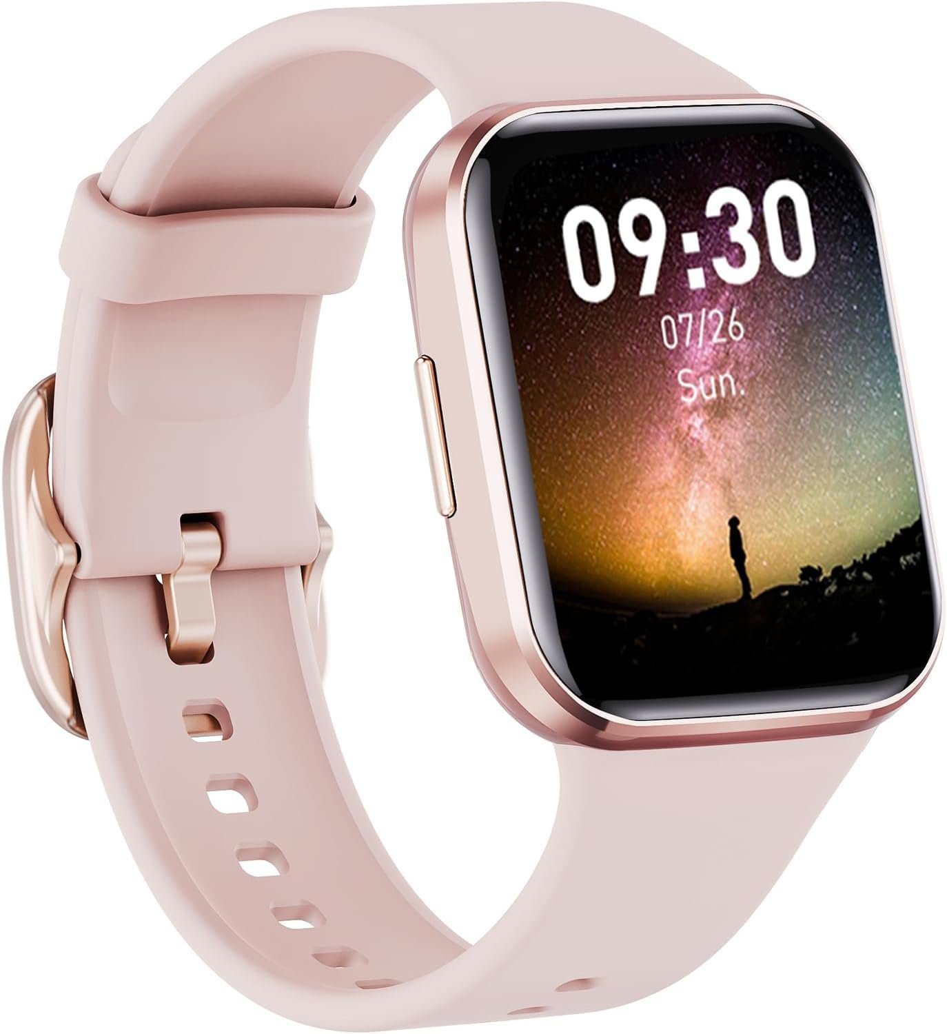 WalkerFit Smart Watches for Woman- Valentines Day Gifts,Fitness Tracker with Heart Rate,Pedometer Watch with Blood Pressure Monitor,Heart Rate Monitor Watch Compatible with iPhone Android,Pink