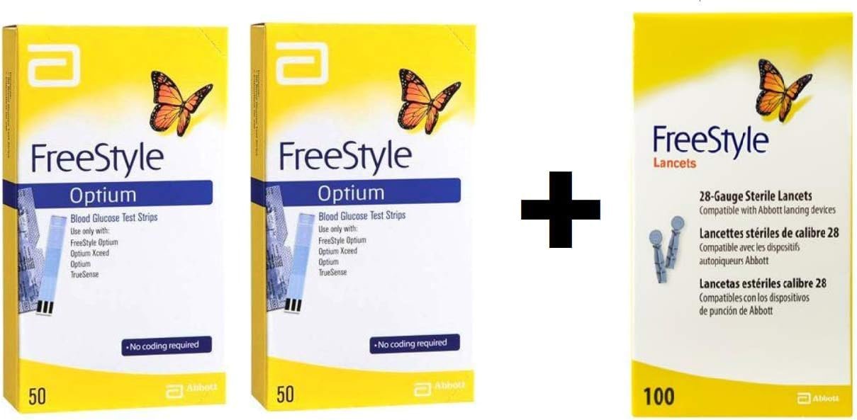 ABT Inc Optiums Test Strips 100 Strips