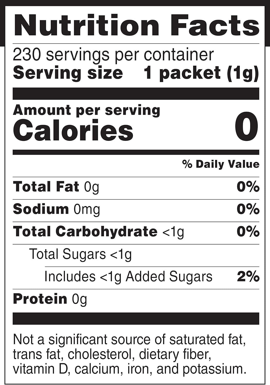 Amazon Brand - Happy Belly Zero Calorie Blue Aspartame Sweetener Powder Packet, 230 count (Previously Sugarly Sweet), 8.11 ounce (pack of 1)