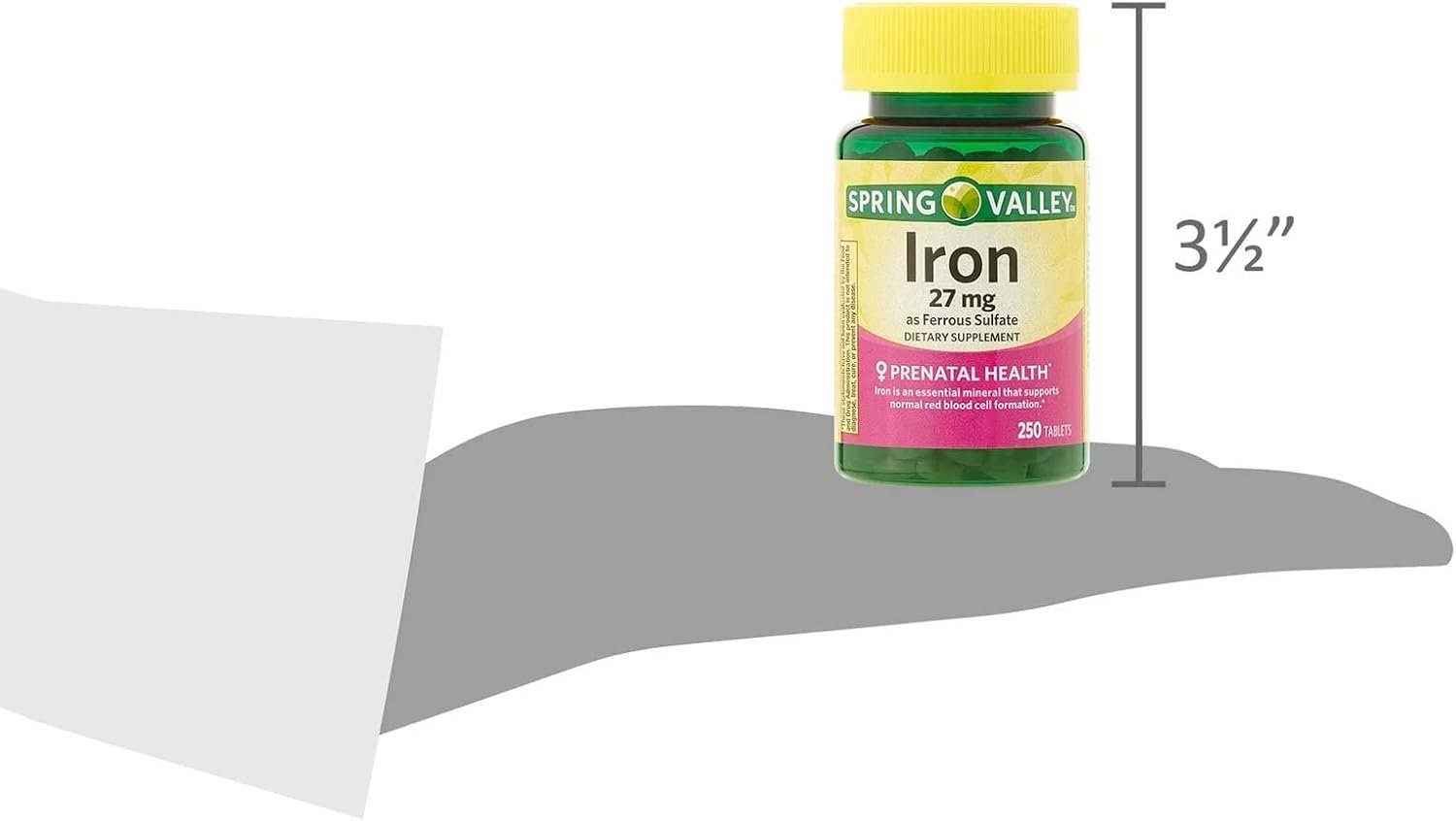 Convergence Spring Valley Iron as Ferrous Sulfate Tablets Dietary Supplement, 27 mg, 250 CountNo preservatives, Artificial Dyes or sweeteners