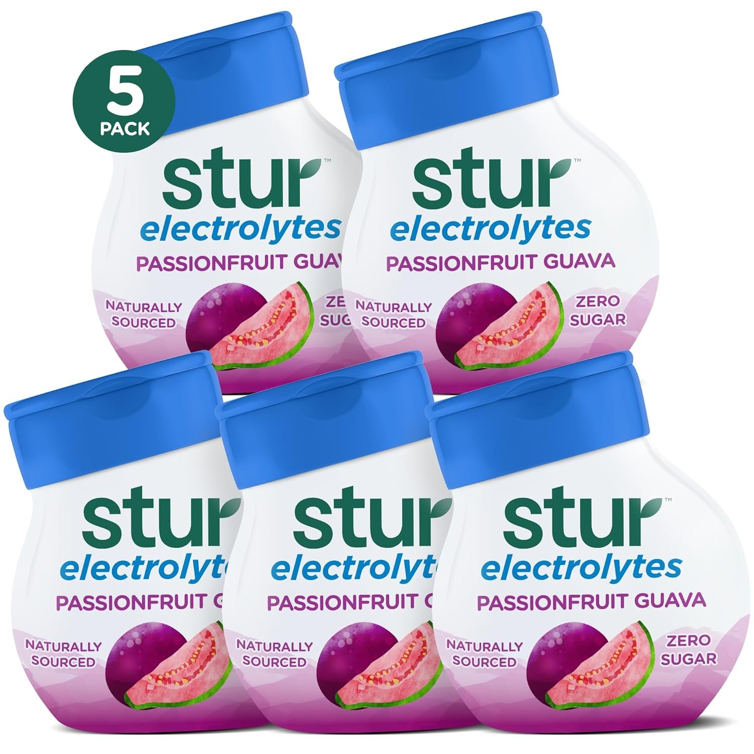 Stur Liquid Water Enhancer | Summer Variety Pack | Naturally Sweetened | Sugar Free | Zero Calories | Keto | Vegan | 5 Bottles, Makes 120 Drinks