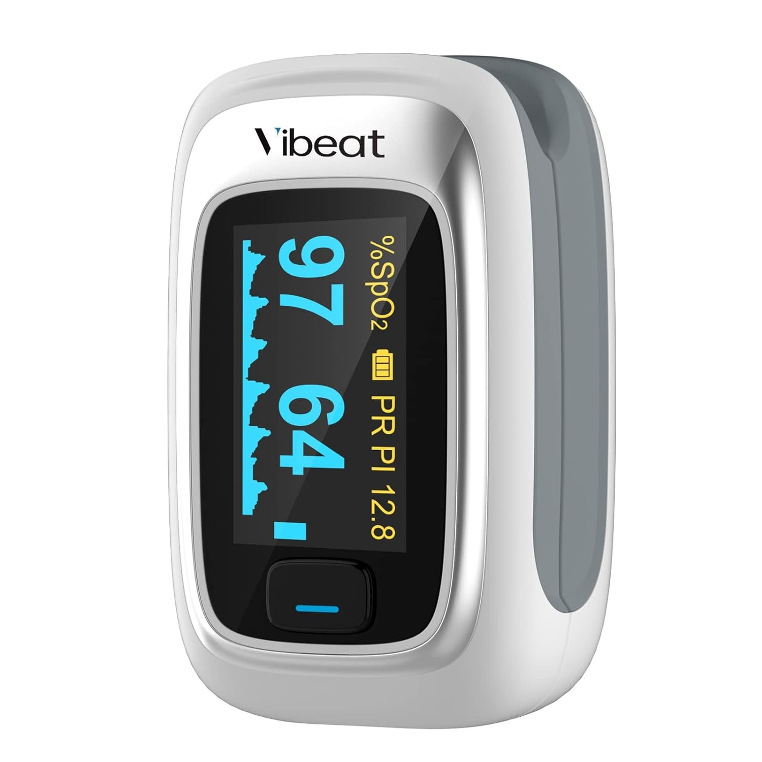 Vibeat Fingertip Pulse Oximeter, Blood Oxygen Saturation Monitor| O2 Meter, Portable SPO2  Pulse Rate Monitor, Batteries and Lanyard Included